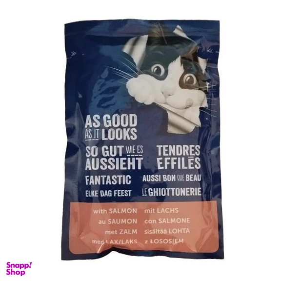 پوچ گربه فلیکس طعم سالمون وزن 85 گرم