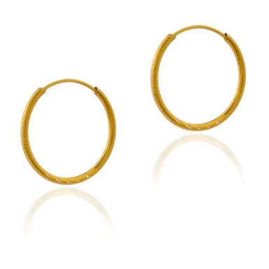 گوشواره طلا 18 عیار زنانه داریم عمدل حلقه ای براق