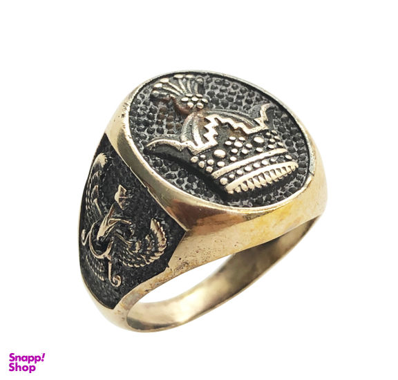 انگشتر مردانه گالری عزیزی مدل تاج بزرگ