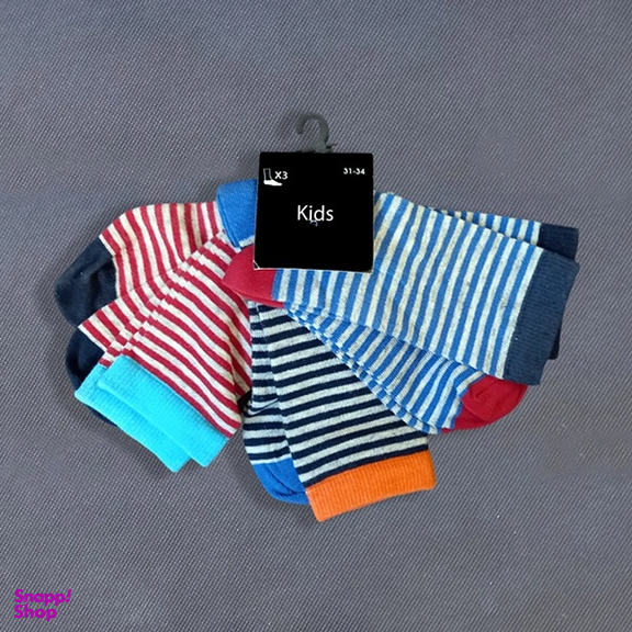 جوراب ساق بلند بچگانه کولزیون مدل c-k 03 بسته 3 عددی