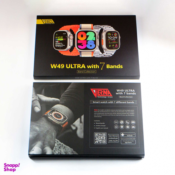 ساعت هوشمند ورنا مدل W49 ultra with 7 Bands
