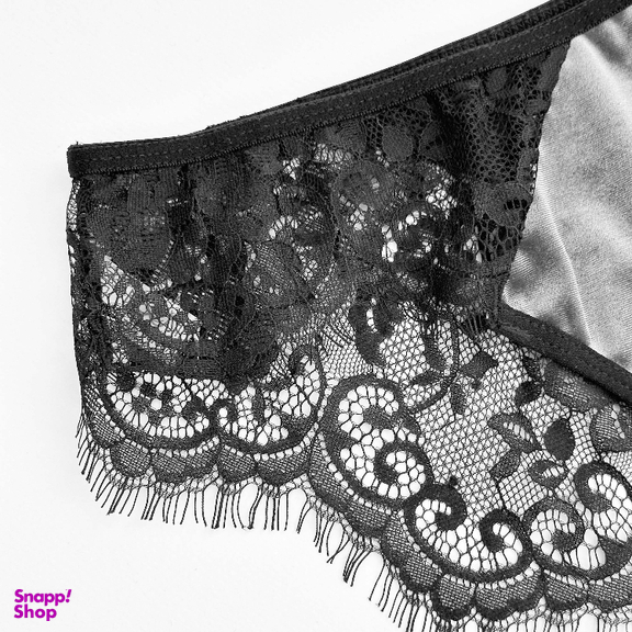 ست سوتین و شورت زنانه نوشه پوش مدل پلانچ کد 85001 رنگ طوسی