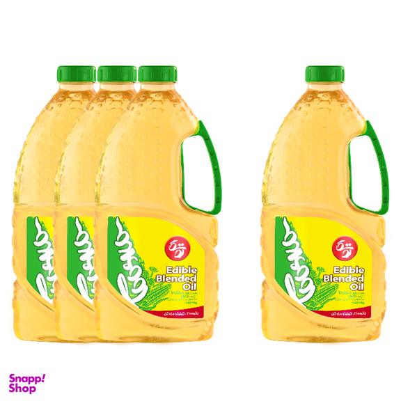 روغن مایع ذرت کانولا توسکا حجم 1.8 لیتر بسته 3 عددی به همراه یک عدد هدیه