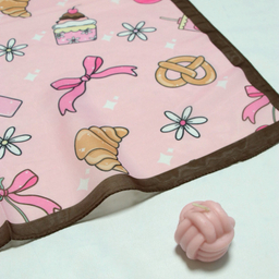 روسری دخترانه آنالیا مدل نخی طرح کروسان کد 10185