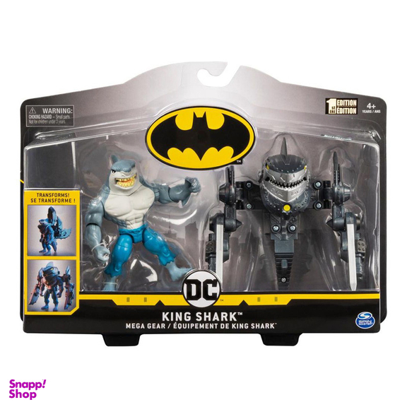 اکشن فیگور اسپین مستر مدل کینگ شارک طرح King Shark Mega Gear مجموعه 2 عددی