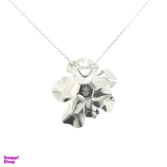 گردنبند زنانه مدل گل شقایق دست ساز مات کد 332 سایز متوسط