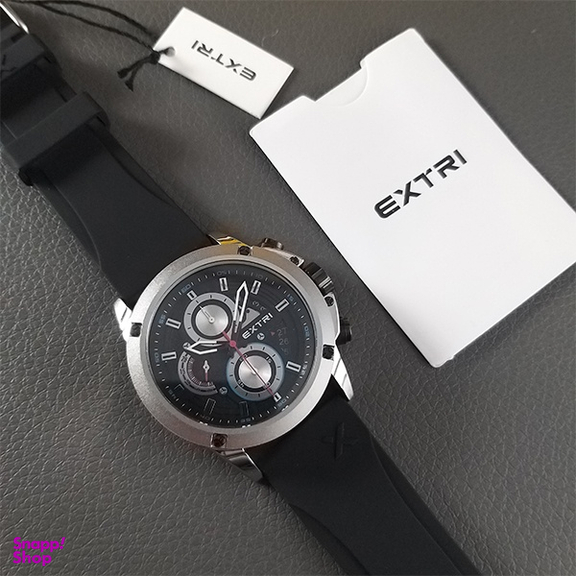 ساعت مچی عقربه ای مردانه اکستری مدل X6065F رنگ مشکی نقره ای
