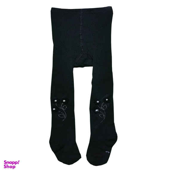 جوراب شلواری دخترانه مدل رز رنگ مشکی