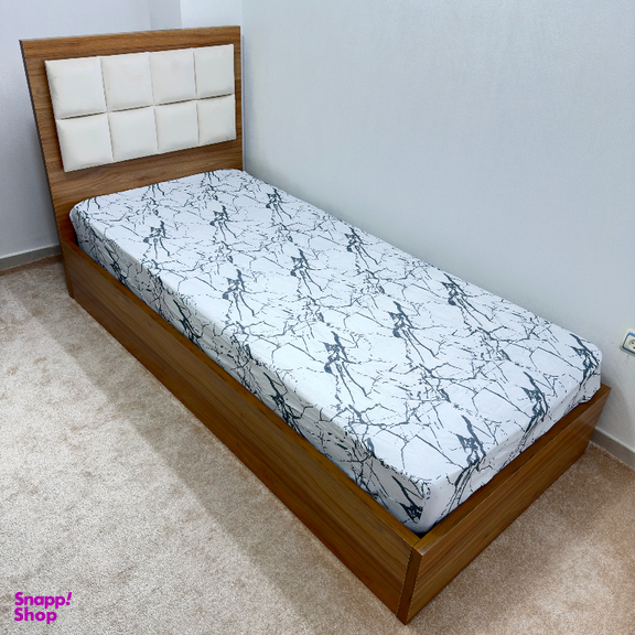 ملحفه ناتوسا مدل کشدار گرانیت یک نفره سایز 90×200 سانتی متر