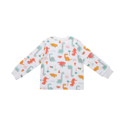 ست بلوز و شلوار طرح دایناسور کد 24204 رنگ نارنجی