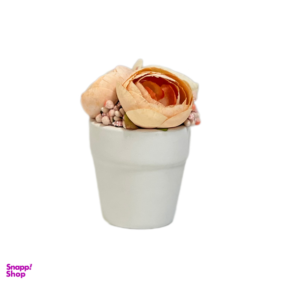 سبد گل مصنوعی معطر کد 129 سایز بزرگ‌ رنگ نارنجی