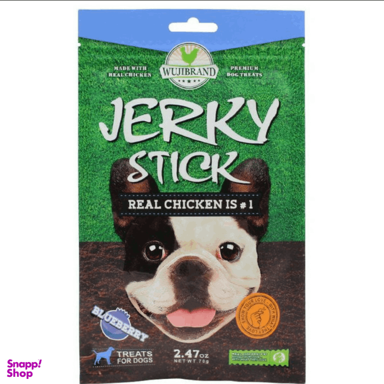 غذای خشک سگ jerky stick طعم بلوبری وزن 70 گرم