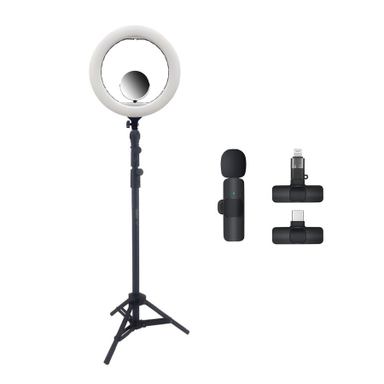 کیت بلاگری مدل G2 رینگ لایت YQ-420A به همراه آینه، پایه G2 و میکروفون K8
