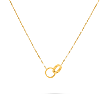 گردنبند طلا 18 عیار زنانه سی گلد گالری مدل کارتیه طرح پیوند ماندگار