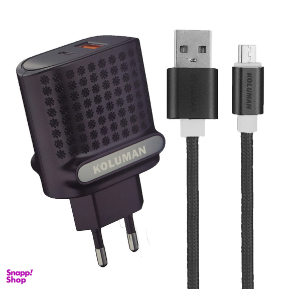 شارژر دیواری کلومن مدل KC-H110 بههمراه کابل تبدیل MicroUSB