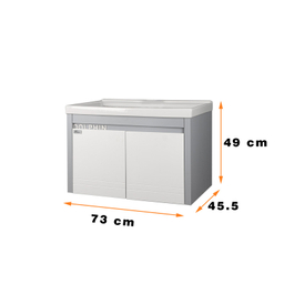 ست کابینت و روشویی دلفین مدل 7345-Gr به همراه آینه