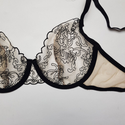 ست سوتین و شورت زنانه برتا مدل توری کد 2020OZB رنگ نسکافه ای