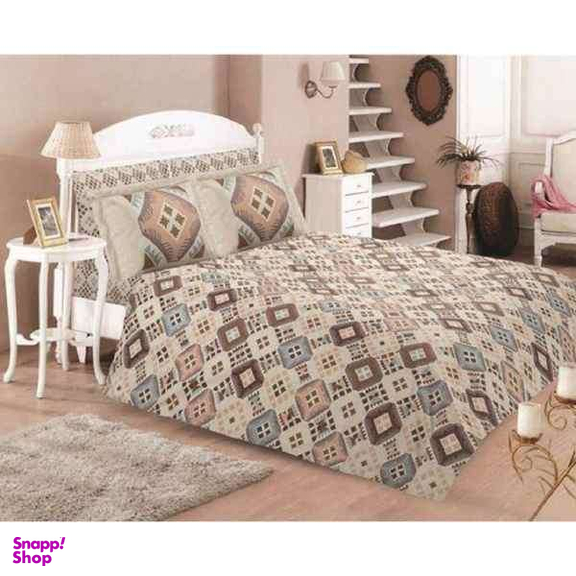 ست 4 تکه لحاف دونفره رزین تاژ ملرز طرح Tile