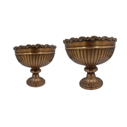 ست میوه خوری برنجی مدل آنتیک کد 99321 مجموعه دو عددی
