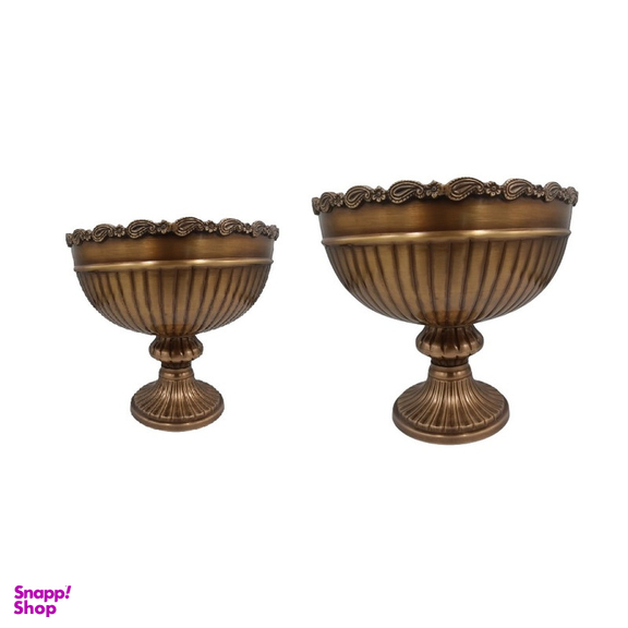 ست میوه خوری برنجی مدل آنتیک کد 99321 مجموعه دو عددی