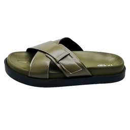صندل مردانه دوریس مدل پدرام طبی کد 04 رنگ زیتونی