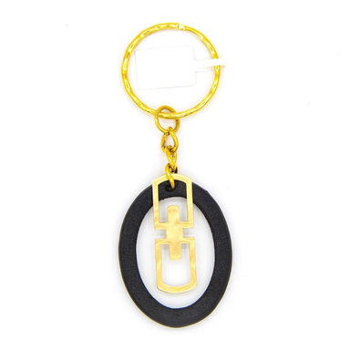 جاسوئیچی چرم و طلا 18 عیار طرح کلاسیک کد K013