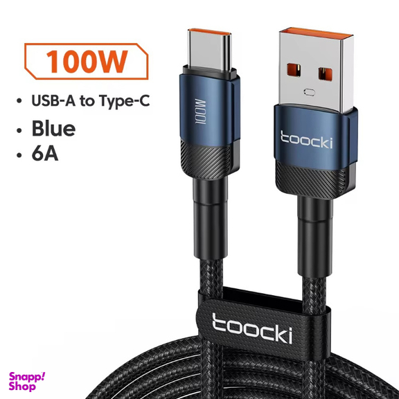 کابل تبدیل USB به Type-C توکی مدل 100W TQ-X12 طول 2 متر