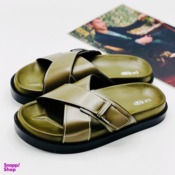 صندل مردانه دوریس مدل پدرام طبی کد 04 رنگ زیتونی