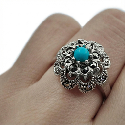 انگشتر نقره زنانه کد 12374