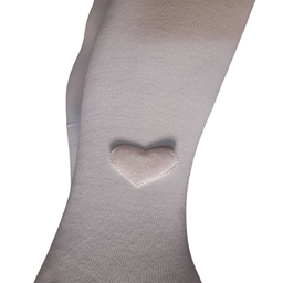 جوراب شلواری دخترانه تابش ایران پود مدل نخ پنبه طرح ghalb.sefid