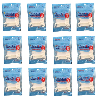 نخ دندان اسپارکل مدل کمانی 12 بسته 37 عددی