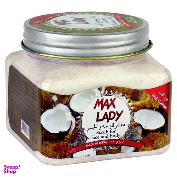 اسکراب لایه بردار مکس لیدی مدل Coconut حجم 300 میلی لیتر