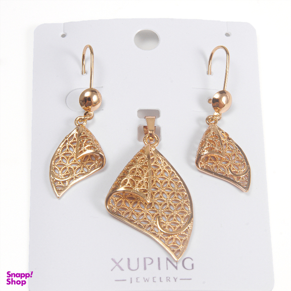 نیم ست زیور زنانه ژوپینگ کد 1171221733 رنگ طلایی