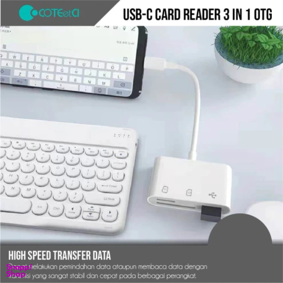 مبدل USB-C به USB و کارت‌ خوان کوتتسی مدل 33020