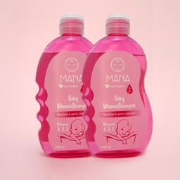 شامپو بچه مانا مدل ویتامینه حجم 400 میلی لیتر مجموعه 2 عددی
