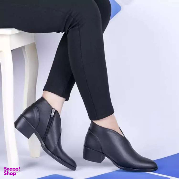 نیم بوت زنانه چرم طبیعی مدل لاله