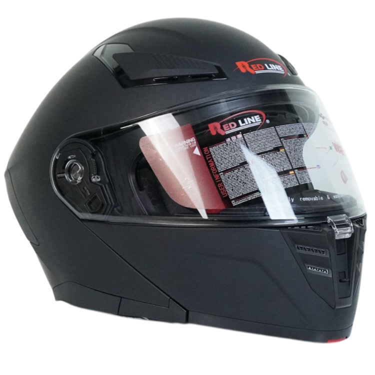 کلاه کاسکت فک متحرک رد لاین کد 960 رنگ مشکی مات به همراه کاور