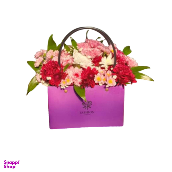 باکس گل طبیعی داوودی نارگل کد 02003