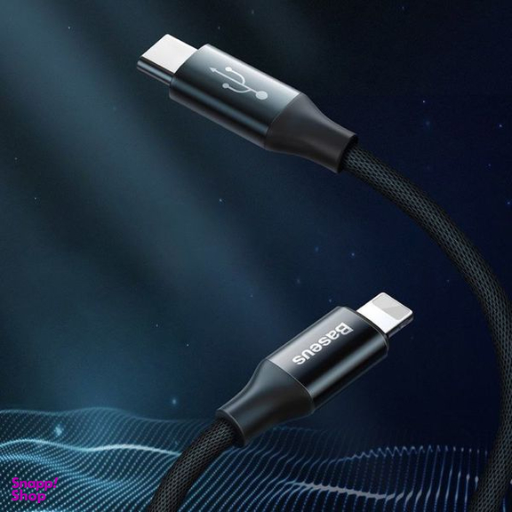 کابل تبدیل USB-C به لایتنینگ باسئوس مدل Yiven طول 1 متر