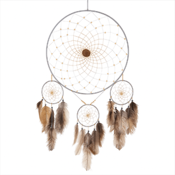 آویز دریم کچر مدل مهره دار رنگ نقره ای