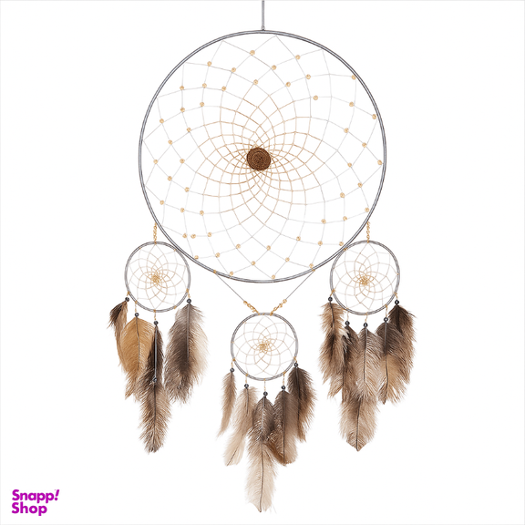 آویز دریم کچر مدل مهره دار رنگ نقره ای