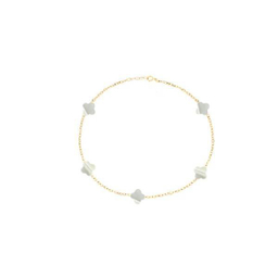 دستبند طلا 18 عیار زنانه اپال گلد مدل ونکلیف سفید کد S245