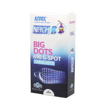 کاندوم خاردار ناچ کدکس (Nach Kodex) مدل Big Dots بسته 10 عددی