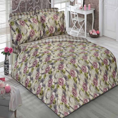 ست سه تکه لحاف یک نفره ساتن نخ رزین تاژ ملرز مدل Juanna