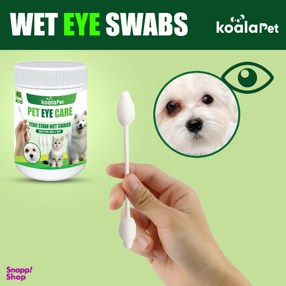 دستمال مرطوب و سواب مرطوب سگ و گربه مخصوص اطراف چشم کوالاپت مدل EYE02 بسته ۲ عددی