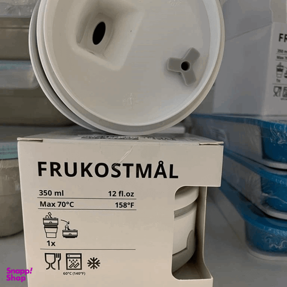 ماگ سفری ایکیا مدل FRUKOSTMAL ظرفیت 350 میلی‌ لیتر