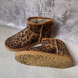 نیم بوت زنانه طرح آگ مدل پلنگی