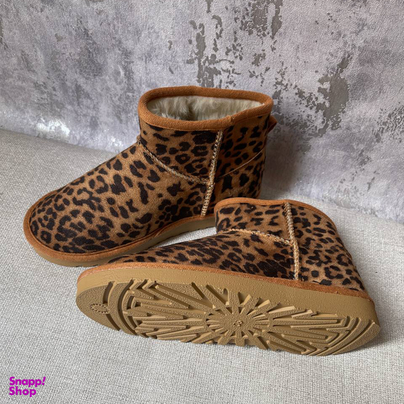 نیم بوت زنانه طرح آگ مدل پلنگی