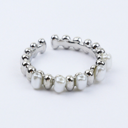 انگشتر دخترانه مدل سفید صدفی کد 407044022