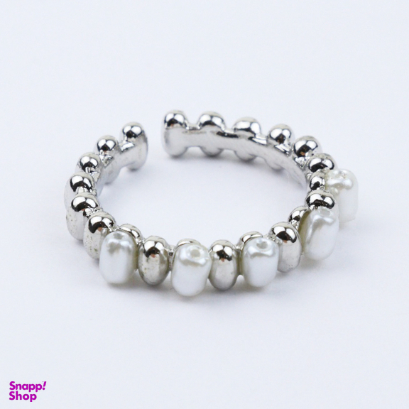 انگشتر دخترانه مدل سفید صدفی کد 407044022